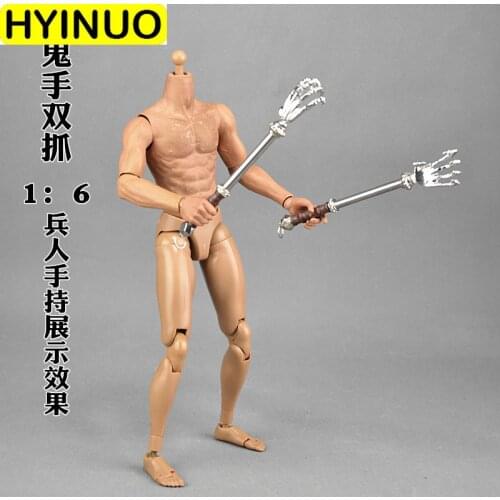 1:6 Ancient Chinese Ghost Claw Double Claw Iron Claw Soldier Weapon Toy Model 12-inch Actionfigure Scene Accessories As A Gift