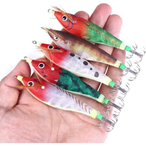 1PCS Squid Fishing Lure 10cm10g Electronic Shrimp Artificial Fishing Lures Octopus Cuttlefish Shrimp Hard Fishing Bait