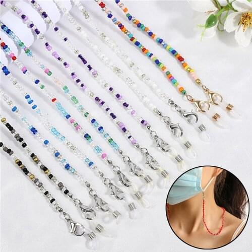 1PC Glasses Chain Anti-slip Crystal Glasses Holder Strap Sunglasses Lanyard Eyewear Braid Adult Eyewear Anti-slip Masks Tools