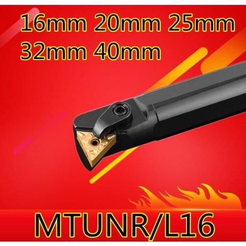 1PCS S16Q-MTUNR16 S20R-MTUNR16 S25S-MTUNR16 S32T-MTUNR16 S18Q-MTUNR16 MTUNL16 16mm 20mm 25mm 32mm 40mm CNC Turning Lathe tools