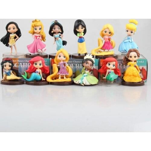 3pcs/set Qposket Movie Princess Figure Model Toys for Girls