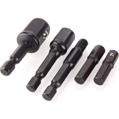 5X Socket Bit Adapter Hex Shank To 1/4\\\" 3/8\\\" 1/2\\\" Impact Driver Drill Nut Driver