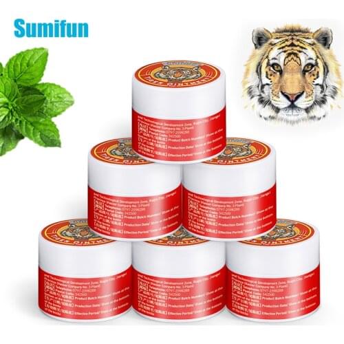 6pcs 100% Original Tiger Balm Fresh Cream Headache Cooling Oil Dizziness Stuffy Nose Relief Arthritis Muscle Medical Ointment