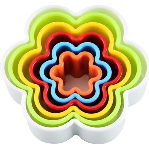 6pcs/set Stainless Steel Mould Cookies Cake flower shape Smooth & Curve Dumplings Wonton Skin Cut Cookie Cutters Bakeware