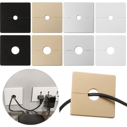 80/86mm Type Air-conditioning Wall Wire Hole Decor Cover Reserved Drill Hole Panel Cabinet Office Desk Hole Cap Dust Pipe Plug