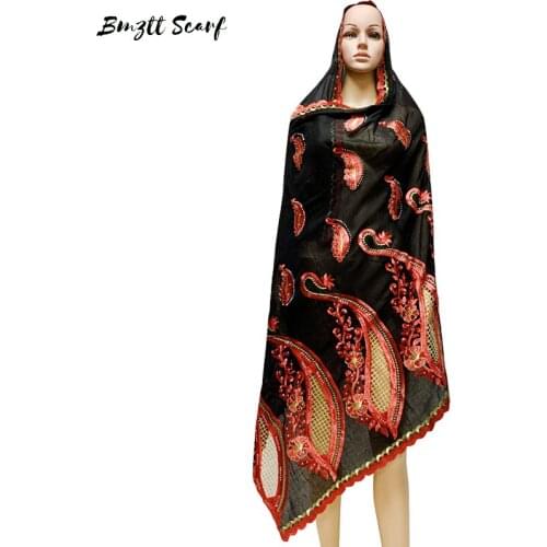 2020 African Women 100% Cotton Scarf Muslim Women Hijab Scarfs Big size Cotton Scarf for Shawls Pray shawls BF-157