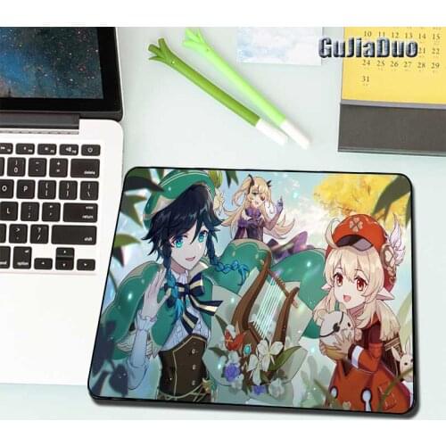 Anime Mouse Pad Genshin Impact Gaming Accessories Computer Notebook Gamer Keyboard Computer Mousepad Gaming Desk Small Mousepad