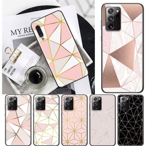 Rose Gold Geometry For Samsung A72 A52 A02 S A32 A12 A42 A51 A91 A81 A71 A41 A31 A21 S A11 A01 A03 Core UW Phone Case