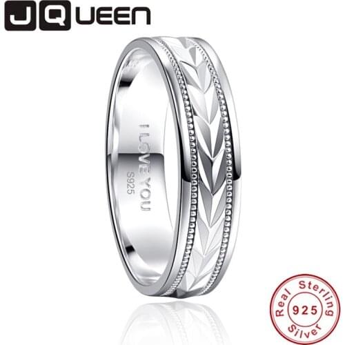 JQUEEN 6MM Ring Circle Inside I LOVE YOU Ring 925 Jewelry Pave Setting Crystal Jewelry Bijoux Femme AAA Quality