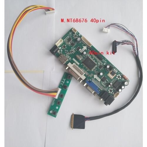 Kit For B156XTN02 HDMI DVI 15.6" VGA Screen M.NT68676 LED LCD 40pin LVDS Controller board 1366X768 Panel monitor