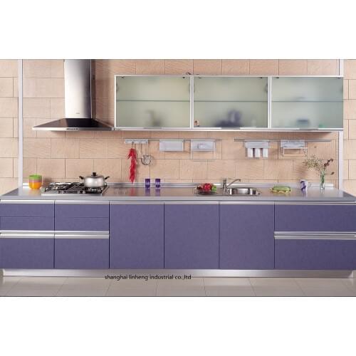Melamine/mfc kitchen cabinets(LH-ME053)