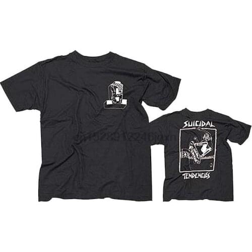 New Suicidal Tendencies Skate Board Punk Black Shirt (SML-2XL) badhabitmerch Comfortable t shirt Casual Short Sleeve Print