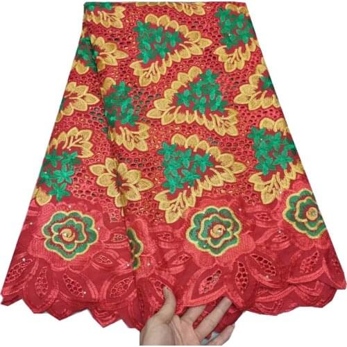 NEW high quality African wedding lace Fabric with stones 5 Yards big occasion embroidered Swiss Voile Lace for clothes TY-160