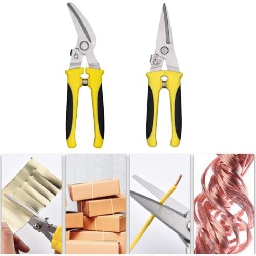 Stainless Electrician Scissors Heavy Duty Cutter with with Safety Lock Professional Cutting Tool Copper Wire Use
