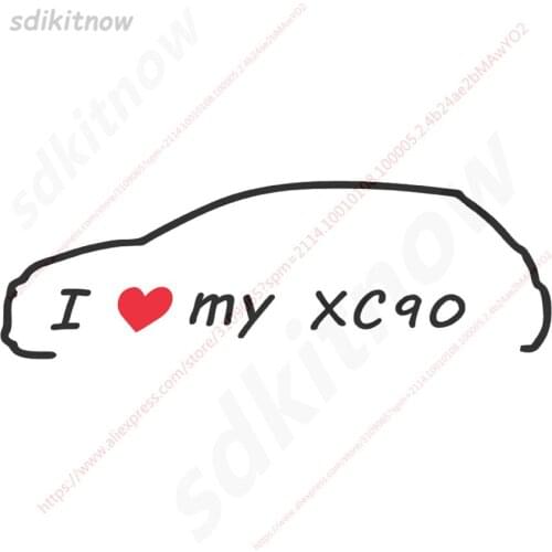 28x8cm I love my car Decal Waterproof Sticker Auto Styling Door Window Decoration For VOLVO XC90 accessories