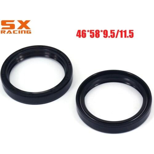 46*58*9.5/11.5 Motorcycle Front Fork Damper Oil Seal & Dust Cover For CR125R CR250R CR500R KX 125 250 500 RM250 RMZ250 YZ YZF WR