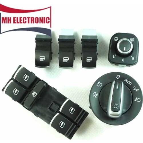MH Electronic Mirror Headlight Window Switch 5ND 959 855 5ND 959 857/5ND 959 565 A / 3C8941431C 5ND959855 for VW Golf MK5 Jetta