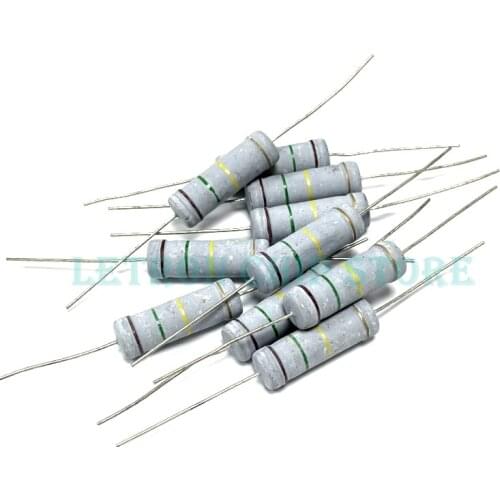 10PCS 5W Metal Oxide Film Resistor 5% 1R ~ 1M 2.2R 10R 22R 47R 51R 100R 470R 1K 4.7K 10K 47K 1 2.2 10 22 47 51 100 150 470 Ohm