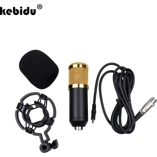 Kebidu Professional BM800 Dynamic Condenser KTV Sound Recording Microphone for Radio Braodcasting KTV Karaoke with Shock Mount