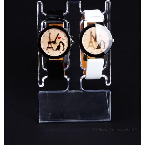 Wholesale Clear Acrylic Watch Display Props 2-Watch Holder Watch Stand Wacth showing Rack Watch Display Shelf