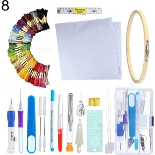 Craft Pen Punch Needle Embroidery Thread Cross Stitch Kit DIY Sewing Accessory
