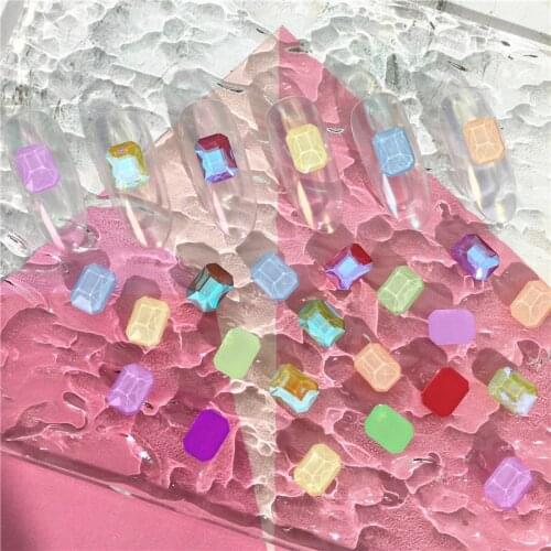 Crystal AB Nail Art Decorations Aurora Irregular Shiny Stones Jewelry 3D Rhinestones Japanese Nails Accessories