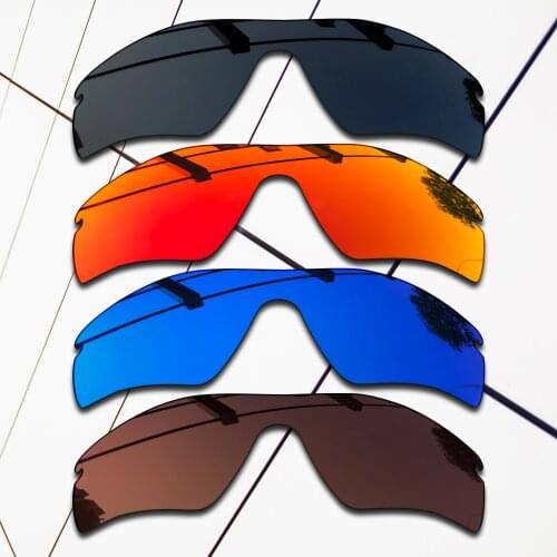 E.O.S 4 Pieces Black & Brown & Blue & Fire Red Polarized Replacement Lenses for Oakley RadarLock Path OO9181 Sunglasses