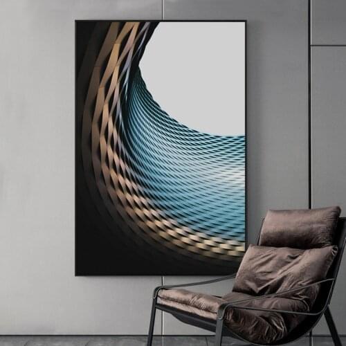 Modern Decorative Painting Abstract Decorative Painting Architectural Living Room Floor Hanging Painting Light Luxury Mural