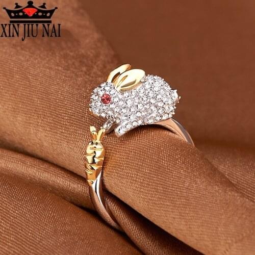 Unique Fashion Chinese Zodiac Rabbit, Tiger, Dragon and Snake Retro Ring Opening Adjustable Animal Ring Party Gift Female Ring
