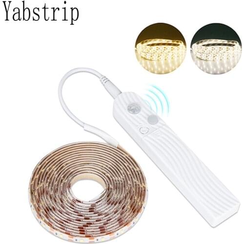 Yabstrip led Motion Sensor strip or USB Port LED Strip Light Flexible lamp tape For TV Closet Stairs Kitchen Cabinet night light