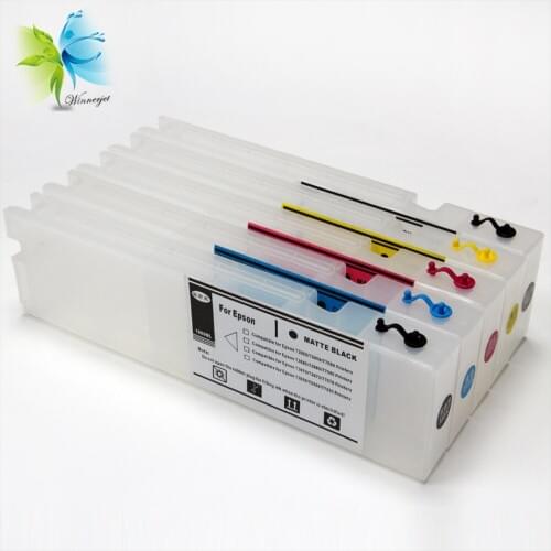 Winnerjet 5 colors refill ink cartridge with stable chip for Epson SureColor T3200 T5200 T7200 surecolor printer