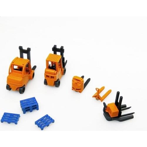 1/87 Diorama Forklift Train Model Station Scene Rail Ornaments Sand Table Ho Scale Accessories Layout