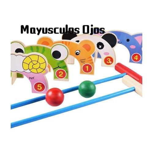1Set Childrens Cartoon Animal Croquet Game Indoor Parent-child Interaction Educational Toys