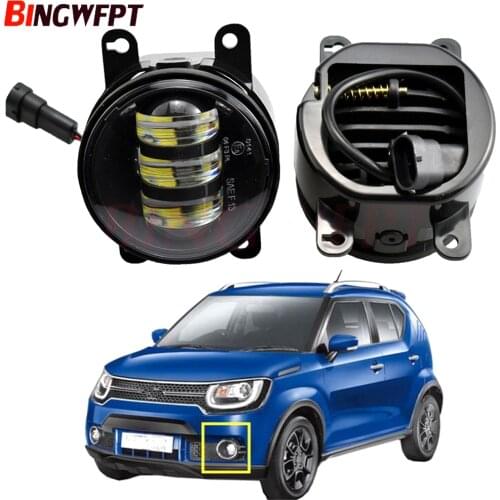 1Pair LED Fog Light Lamp Front Bumper Light For Suzuki Ignis II Closed Off-Road Vehicle 2003-2008 For Splash Hatchback 2008-2015