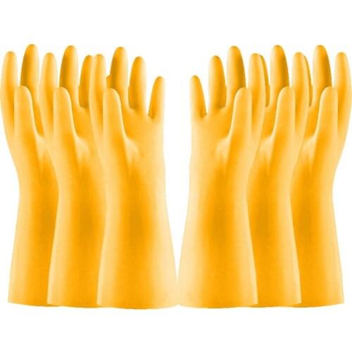 10pairs Dishwashing gloves women washing clothes waterproof non-slip wear-resistant plastic leather kitchen household gloves