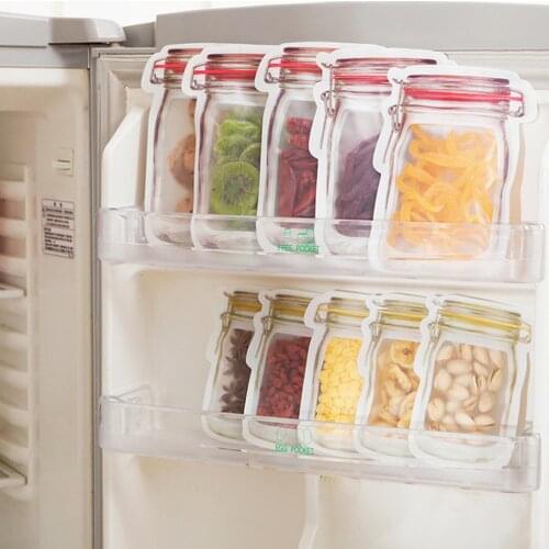 12pcs Food Storage Bags Reusable Airtight Seal PE Food Preservation Bag Container for Dried Food Snack Nut Fruit Tea Leaf