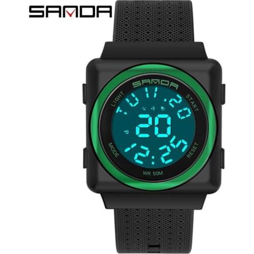 2021 Fashion New Sanda Top Brand Student Digital Watch Multifunctional Waterproof Electronic Sports Man Wristwatch Relogio 2000