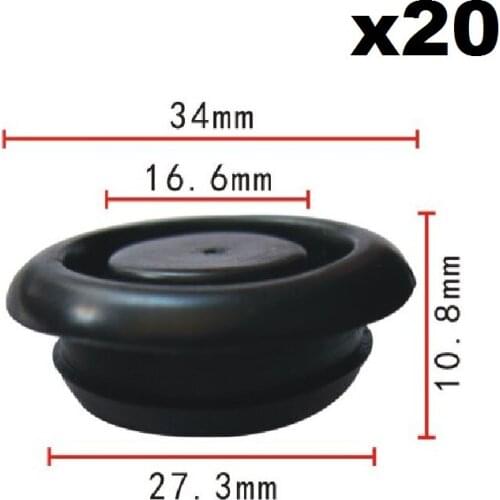 20x Cab soundproof rubber plug For Honda / Nylon Retainer Clip Brand New