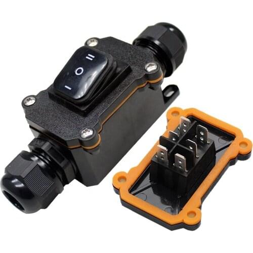 25A Waterproof on off on 6 pin 4 pin red/black green blue Push Button Rocker Inline Switch PG9 PG13.5 M20 IP40