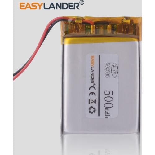 3.7V 500mAh 502535 Lithium Polymer battery fitness hours recorder player dvr DVR Inspector Samum WOR Trendvision TDR-718GP