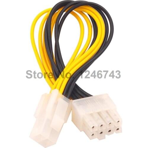 4 Pin to 8 Pin CPU Power Supply Adapter Converter ATX Cable Power Conversion Line