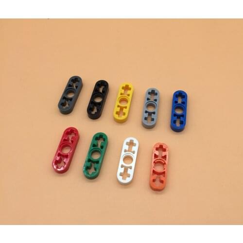 50 unids/lote técnica haz 1*3 delgada Liftarm DIY iluminar bloques piezas Compatible con 6632 montar MOC de ladrillo bloqu