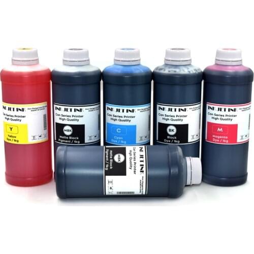 6*1000ML/PC For Canon PFI-102 Waterbased Dye and Pigment Ink For Canon iPF500 iPF510 iPF600 iPF700 iPF610 iPF605 iPF710 iPF720