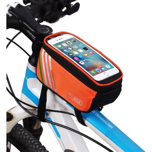B-SOUL MTB Bike Bicycle Front Top Frame Handlebar Bag Cycling Pouch Touchscreen Panniers Reflective Bags