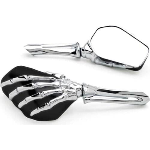Brand new Black/Chrome Custom Motorcycle Skeleton Mirrors For Victory Kingpin Deluxe 8-Ball Tour Ness