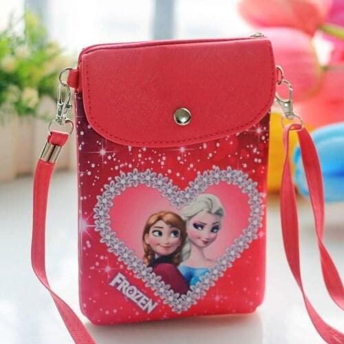 10 Disney Frozen Aisha Anna Cartoon Princess Messenger Bags Cute Phone Cases Hot Toys Christmas and New Year Childrens Gifts