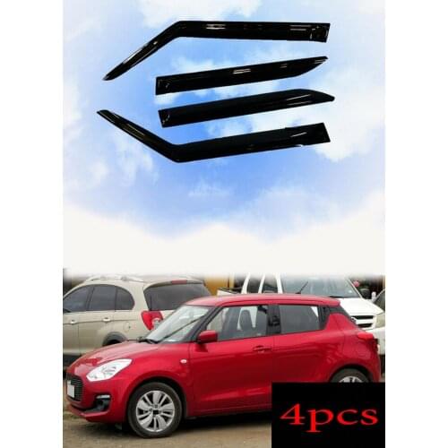 Fit For Suzuki SWIFT 2005-2017 High quality Black Acrylic Window Visor Vent Sun Shade Guard Door Visor 4pcs