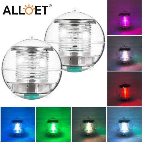 Colorful LED Solar Powered Floating Light Spherical Shape Underwater Lamps Yard Garden Pond Fountain Outdoor Decor Ball Lights