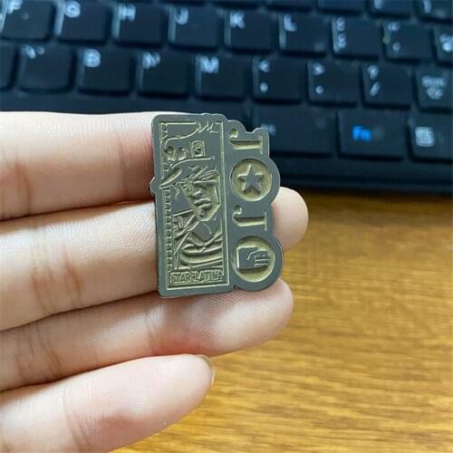 JOJOs Bizarre Adventure Kuujou Joutarou Enamel Pins and Brooches Women Lapel Pin Backpack Bags Hat Badge Metal Figure