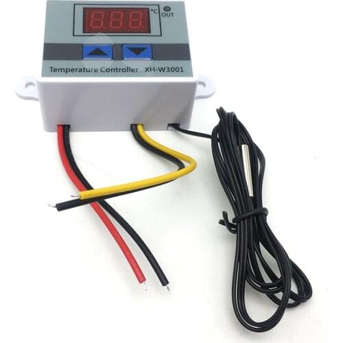 12V/24V/110V~220V Digital Temperature Controller NTC Sensor Thermostat for For Incubator Cooling Heating